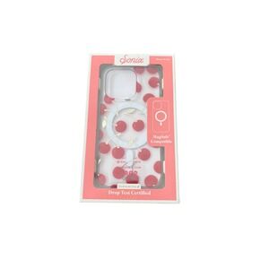 Sonix iPhone 15 Pro Case MagSafe Compatible Cherry on Top Red Glitter Print